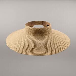 ZARA NWT Wide Brim Woven Visor Sun Hat Cap Headband